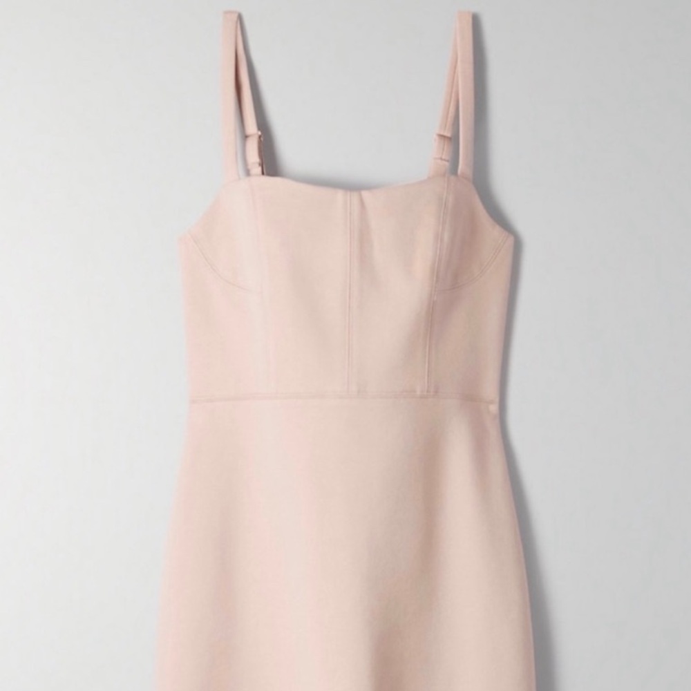 Aritzia Babaton Honeywell Bustier Mini Dress in Pink Modest Size 8 - Picture 4 of 16